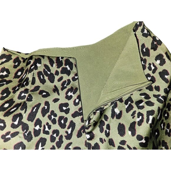 Superdown Green Fairy Grunge Leopard/Animal Print Mini Lined Skirt Women XXS - Picture 4 of 8